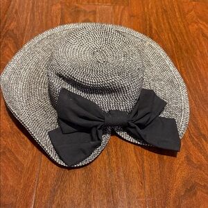 Peter Grimm Black and Gray Women's Hat with Bow